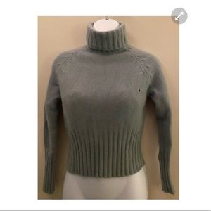 100% Cashmere Grey Turtleneck Sweater